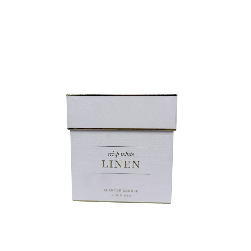 Sugar & Paper  Crisp White Linen Scented Candle 10 oz Los Angeles in Box